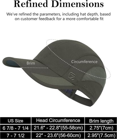 GADIEMKENSD Outdoor Running Hat Breathable Mesh 2PACK in Kuwait