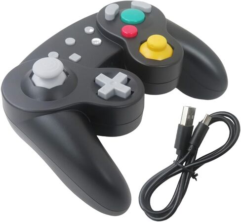 وحدة تحكم لاسلكية أسود Icelily لـ Nintendo Switch/PC/Steam ، وحدة تحكم Pro اللاسلكية ، تخطيط الأزرار الكاملة ، توربو تلقائي وعبوة قابلة للتعديل ، 6 محور Gyro Motion in Kuwait