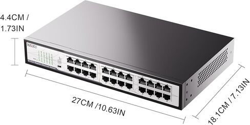 16-Port Gigabit Switch, Unmanaged,32Gbps Switching Capacity, 3-Mode(VLAN,Std,Clone), Fanless Metal, Plug & Play, Office/Surveillance/SMB in Saudi Arabia