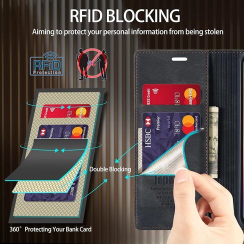 japezop iPhone 16 Pro Max 5G Wallet Case with [RFID Blocking],Card Holder Kickstand Magnetic,Leather Flip Case Wallet for iPhone 16 Pro Max 5G 6.9 Inch (Blue) in Kuwait