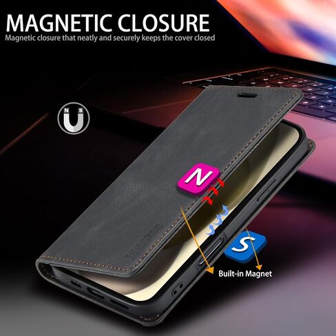 japezop iPhone 16 Pro Max 5G Wallet Case with [RFID Blocking],Card Holder Kickstand Magnetic,Leather Flip Case Wallet for iPhone 16 Pro Max 5G 6.9 Inch (Blue) in Kuwait