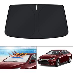KUST Custom Fit Windshield Sun Shade for 2007-2011 Toyota Camry Sun Shield Screen Foldable Sun Visor Protector Blocks UV Rays Keep Your Car Cooler