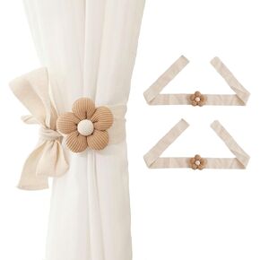 2pcs Cute Flower Curtain Ties Decorative Rope,boho curtain holdbacks,Curtain Ties,Flower Curtain Tiebacks,Curtain Tieback,Boho Curtain Tiebacks for Bedroom Window Treatmen