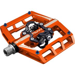 Funn Mamba Mountain Bike Clipless Pedals, Double Sided Clip Wide Platform MTB Pedals, Compatible with SPD Cleats, 9/16-Inch CrMo Axle Bicycle Pedals for MTB/BMX/Gravel Cycling