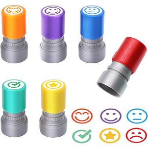 6-Piece Set of Rating Stamps-Teacher Stamps for Classroom Teacher Stamps for Grading Teacher Stamp Self Inking Stamp Teacher Gifts