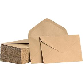 ValBox Mini Envelopes 100 Count 4.1 x 2.75 Inches Brown Kraft Envelopes Bulk Tiny Envelope Pockets for Gift Card, Small Note Cards, Business Card