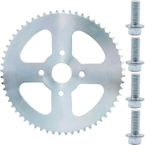 Rear Drive Sprocket 40 41 420 Chain 60T Tooth Replacement for Coleman BT200X CT200U CT200U-EX MB165 MB200 196cc 6.5hp Powersports Mini Bike Silver Parts
