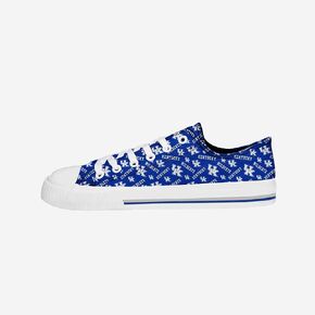 FOCO Kentucky Wildcats NCAA Womens Low Top Repeat Print Canvas Shoes - 9