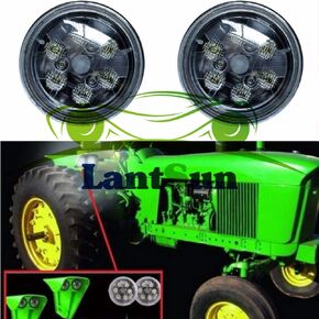 LED Tractor Lights Round Flood Light LED Work Light 12V Lights for vehicles For John Deere Tractor 4430 3010 Offroad 4x4, 4WD etc(2Pcs) 6218