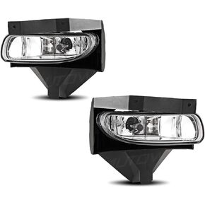 AUTOWIKI Fog Lights Assembly For 1999-2004 Ford Mustang (except Cobra) With Clear Lens 2PCS OEM Fog Lamps Replacement