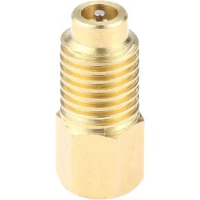 Aupoko R12 to R134A Adapter Conversion Quick Connector, 1/4’’ SAE Female X 1/2’’ Male Refrigerant Tank Adapters, Fits for AC R134A Refrigerant System