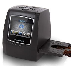 Pyle Film Scanner and Slide Digitizer - All in 1 22MP Slide Digital Film Slide Scanner, Image Converter, Compatible w/ Super-8 Film, 126 KPK Film, Converts 35mm Slides and Negatives - Pyle PSCNPHO32
