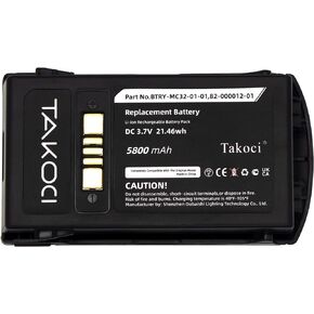 Replacement Battery for Zebra/Motorola/Symbol MC3300 and MC3200 Series Mobile Computer, fits Part Number BTRY-MC33-52MA-01 3.7V/5800mAh