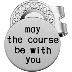 Golf Ball Marker with Magnetic Hat Clip Personalized Golf Gift for Men - May The Course Be with You - Golf Accessories for Men - A Perfect Mens Gift for Golf Lovers
