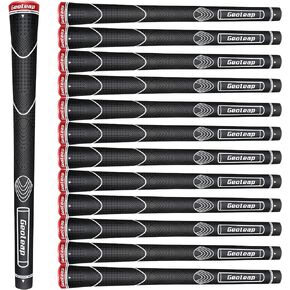 Geoleap Glory-T Rubber Golf Grips Set of 13-Thumb Pattern, Soft Feel, Anti-Slip, Standard/Midsize,6 Colors Optional, Comfortable Hybrid Golf Club Grips