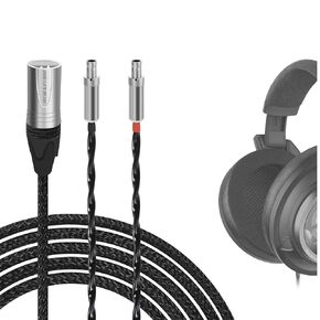 كابل صوت ترقية GEEKRIA Apollo 5NOCC متوافق مع سماعات Sennheiser HD 820، HD 800S، HD 800، سلك سماعات رأس متوازن بديل لعشاق الصوت عالي الدقة، سماعة HiFi (10 أقدام/3 أمتار)