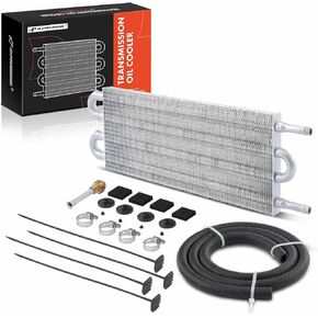 A-Premium Transmission Oil Cooler Compatible with Ford F150, F250 Super Duty & Chevy Silverado 2500 & Dodge Ram 1500 & Jeep Grand Cherokee & Lincoln & Nissan, 3/4 inch x 5 inch x 15-7/8 inch 2,500 lbs