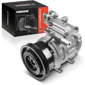 A-Premium A/C Compressor with Clutch Compatible with Hyundai Tucson 2.0L 2005-2007 2009, Kia Sportage 2.0L 2005-2008, 10PA15C Style, 4 Grooves, 3-bolt Mounting