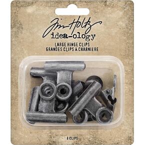 Tim Holtz, Advantus Hinge Large Metal Clips, silver