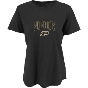 تي شيرت نسائي من جامعة Purdue Cut It Out، أسود، M