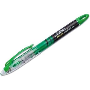 SHARPIE 1754468 Accent Pen-Style Liquid Highlighter - Micro Marker Point Type - Chisel Marker Point Style - Fluorescent Green Ink - 1 / Each