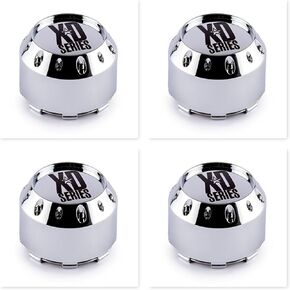 4 Pack KMC XD Series 464K106 Chrome Wheel Center Cap 6 Lug