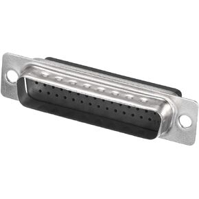 uxcell D-sub Connector Male Plug 44-Position 3-Row Crimp Style Port Terminal Breakout for Mechanical Equipment Black Pack of 1