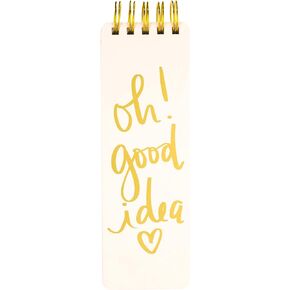 Eccolo Dayna Lee “Own The Day" Spiral Memo Pad, Hardcover, 300 Pages, 3x9-inch, Pink