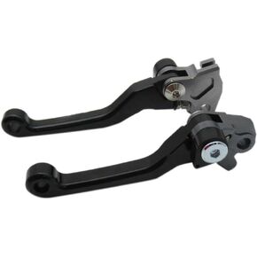 2 PCS (Brake & Clutch) Brake Clutch Lever With KX LOGO Fits for KAWASAKI KX65/85/100/125/250 KX250F/KX450F (Black)