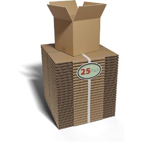 Kenco Shipping Boxes, Corrugated Cardboard Boxes for Mailing, Packaging, Moving, Storage - Made in the USA (25 PACK, 4x4x4)