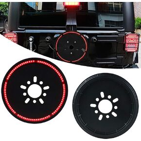 Spare Tire Brake Light Wheel Light 3rd Third Brake Light for Jeep Wrangler 1990-2021 JK JL YJ TJ, Double Red light