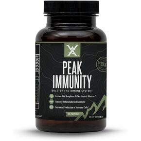 Wilderness Athlete - Peak Immunity | Vitamin D, Vitamin C, Zinc Supplements - Immune System Support - NAC Supplement - Quercetin, Elderberry, & Mushroom Supplement - Elderberry Capsules