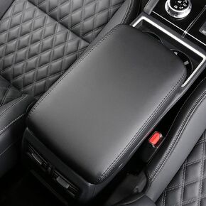 HIGH FLYING for Mitsubishi Outlander 2022 2023 2024 Car Interior Accessories Center Console Armrest Leather Case Cover 1pc (Black)