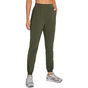 CRZ YOGA Women's Running Workout Joggers: 28'' Drawstring Quick Dry Outdoor Athletic Lightweight Hiking Pants with Pockets