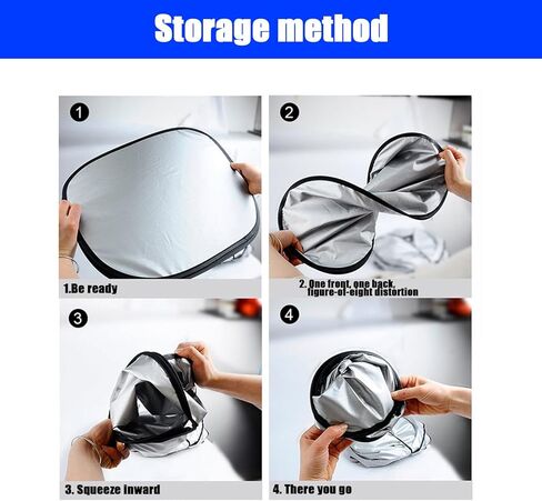 6 PCS Car Windshield Sun Shade, 2 Front Rear Sun Visor, 4 Side Window Sunshade Foldable UV Protector Set, Universal for Auto SUVs Sun Heat Block Hood (Silver) in Kuwait