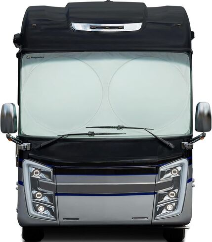 Magnelex RV Windshield Sunshade | Foldable Sun Shield for Sun Heat and UV Protection. Reflective RV Windshield Cover Keeps Your RV Motorhome Cool. Sun Shades for RVs, Motorhomes, Buses in Kuwait