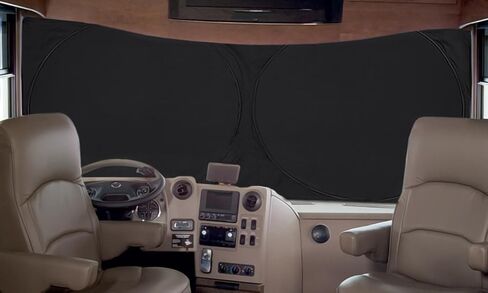 Magnelex RV Windshield Sunshade | Foldable Sun Shield for Sun Heat and UV Protection. Reflective RV Windshield Cover Keeps Your RV Motorhome Cool. Sun Shades for RVs, Motorhomes, Buses in Kuwait