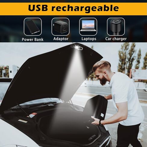 LED Retractable Keychain Light, 4 Light Modes, Type-C Charging, Tactical ID Badge Holder Reel with Rope and Key Ring, with 32" Steel Retractable Cord in Saudi Arabia