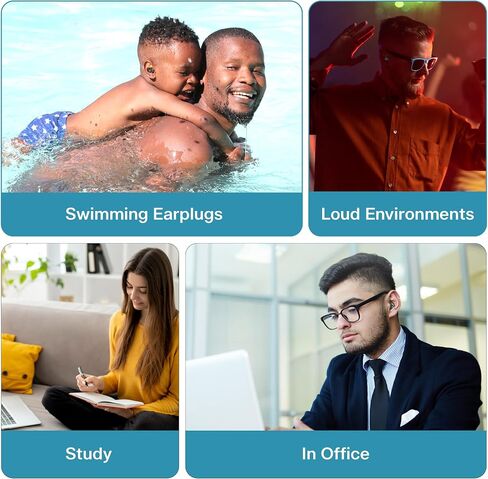 Ear Plugs for Noise Reduction-Ear Plugs for Sleeping Noise Cancelling,Reusable Hearing Protection Silicone Super Soft,28dB Noise Cancelling. in Saudi Arabia