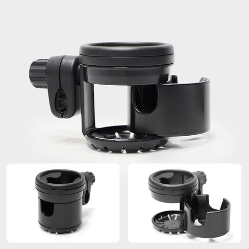 2 in 1 Boat Rail Cup Holder Universal Drinks Holders,Rotating Folding Cup Holder,Boat Beverage and Item Organizer,Double Cup Holder,Use for Pontoon Boat, Bass Boat, Jon Boat, Yacht in Saudi Arabia