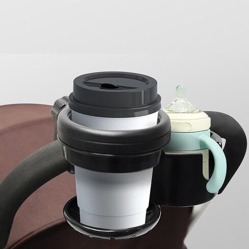 2 in 1 Boat Rail Cup Holder Universal Drinks Holders,Rotating Folding Cup Holder,Boat Beverage and Item Organizer,Double Cup Holder,Use for Pontoon Boat, Bass Boat, Jon Boat, Yacht in Saudi Arabia