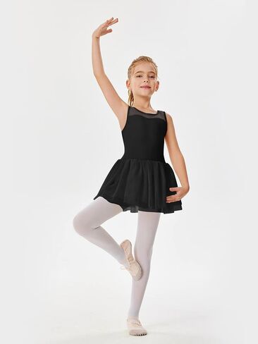 Batermoon Girls' Sleeveless Ballet Leotards Tutu Dress Dance Ballerina Outfits in Saudi Arabia
