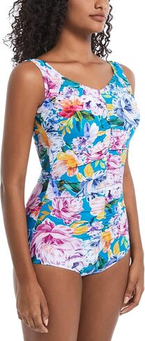 BIMEI Women's One-Piece Pocketed Mastectomy Swimsuit Tummy Control Bathing Suits 886 in Saudi Arabia