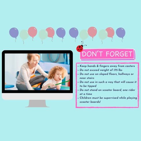 لوح سكوتر بلاستيكي يدوي تعليمي بمقابض أمان | 16 × 12 بوصة | مثالي للأطفال والمراهقين والبالغين | التربية البدنية، صف الجيم، الرعاية النهارية، تطوير ما قبل المدرسة، الألعاب in Kuwait