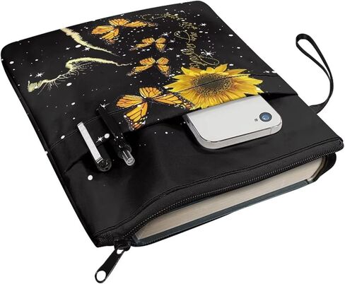 أغلفة الكتب من WELLFLYHOM للغلاف الصلب، غلاف كتاب Van Gogh Almond Blossoms مع سحاب، أغلفة الكتب الورقية الناقلة لمحبي الكتب in Kuwait