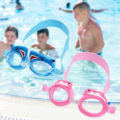 عبوتان من نظارات السباحة للأطفال، نظارات سباحة مضادة للضباب مع سدادات أذن للسباحة، نظارات سباحة مانعة للتسرب للأطفال/الأطفال الصغار/الأولاد/البنات/الشباب in Kuwait