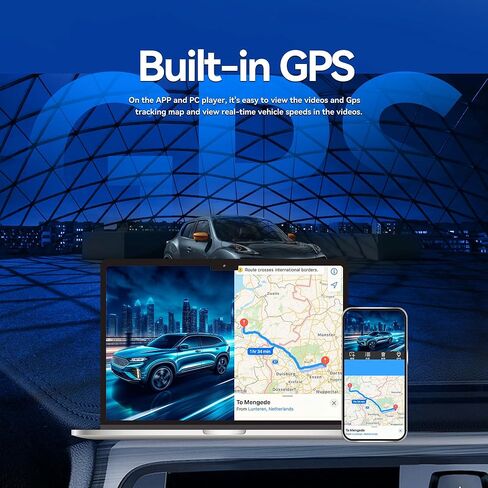 كاميرا داش كام أمامية وخلفية داخلية 4 قنوات 360 درجة، كاميرا داش بدقة 4K/2K/1080P عالية الدقة للسيارات، بطاقة مجانية 128 جيجابايت، كاميرا سيارة مدمجة واي فاي GPS، شاشة IPS 3.18 بوصة، رؤية ليلية، WDR، وضع انتظار 24 ساعة ( د4) in Kuwait