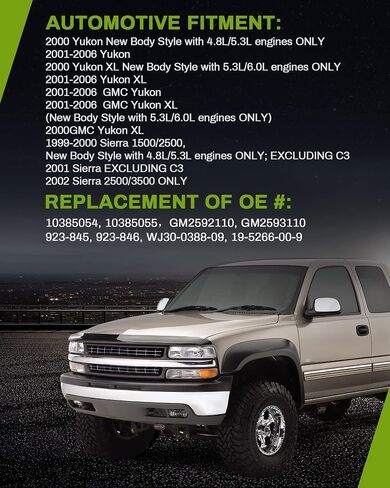 مصابيح الضباب AUTOSAVER88 متوافقة مع 1999 2000 2001 2002 GMC Sierra 2000 2001 2002 2003 2004 2005 2006 GMC Yukon Pickup Truck مصابيح الضباب، مع 12 فولت 37.5 وات 899 لمبات، عدسات دخان in Saudi Arabia