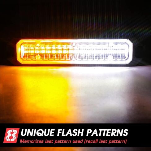 LINKITOM 4 قطع فائقة النحافة تتميز بمزامنة سطحية 18-LED منارة الطوارئ للتحذير من مخاطر الأضواء الوامضة مع صندوق التحكم وجهاز التحكم عن بعد لشبكة سيارة الشاحنة in Kuwait