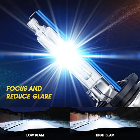مصابيح أمامية TECTICO D2S Xenon HID، مصابيح أمامية بيضاء عالية/منخفضة الشعاع بقدرة 35 وات 8000 كلفن، مصابيح بديلة للسيارات، عبوة من قطعتين in Kuwait